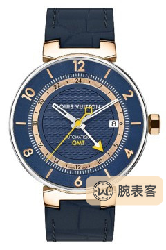 路易威登TAMBOUR系列TAMBOUR MOON BLUE GMT 41.5 毫米腕表