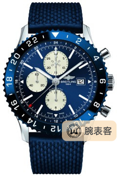 百年灵航空飞行计时腕表系列极光蓝腕表